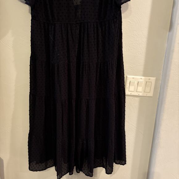 NWT Torrid Clip Dot Tiered Kimono Sheer 1X Witchy Layering Topper Black 14 16 - Picture 7 of 7